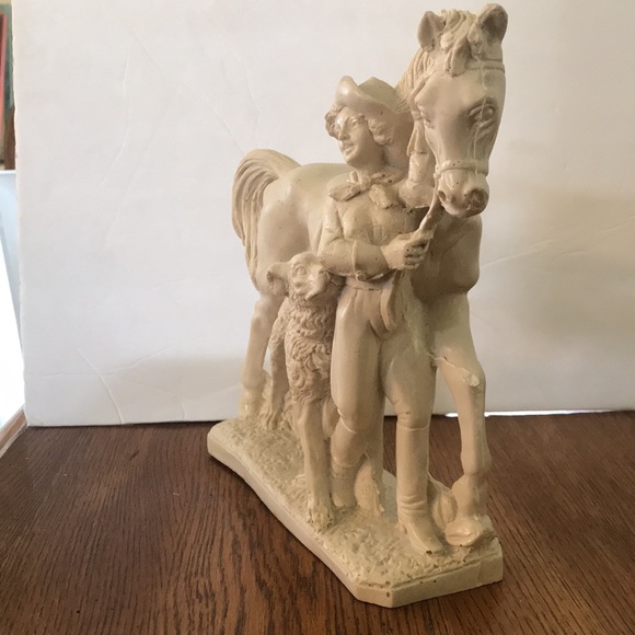 Bisque White Horse and Female with Dog - Picture 2 of 10